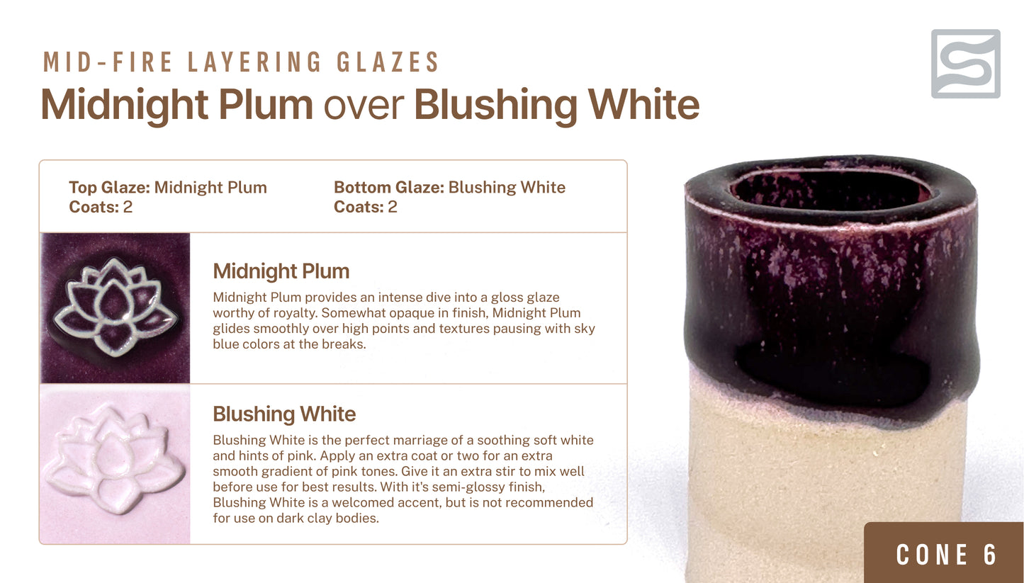 Speedball Mid Fire Glaze - Blushing White