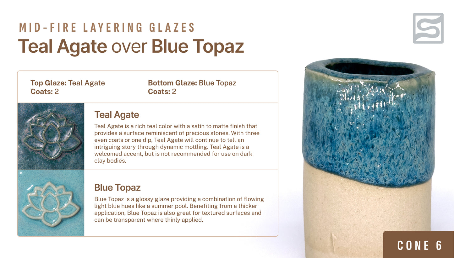 Speedball Mid Fire Glaze - Blue Topaz