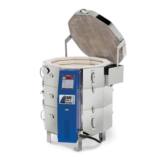 Cone Art 2327D Round Pottery Kiln + Furniture Kit - 198L