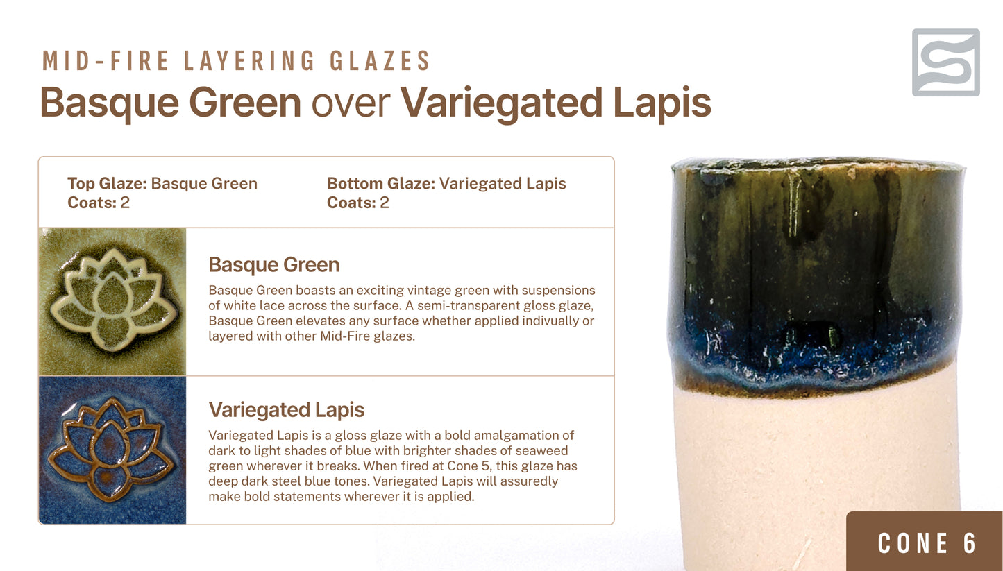 Speedball Mid Fire Glaze - Variegated Lapis