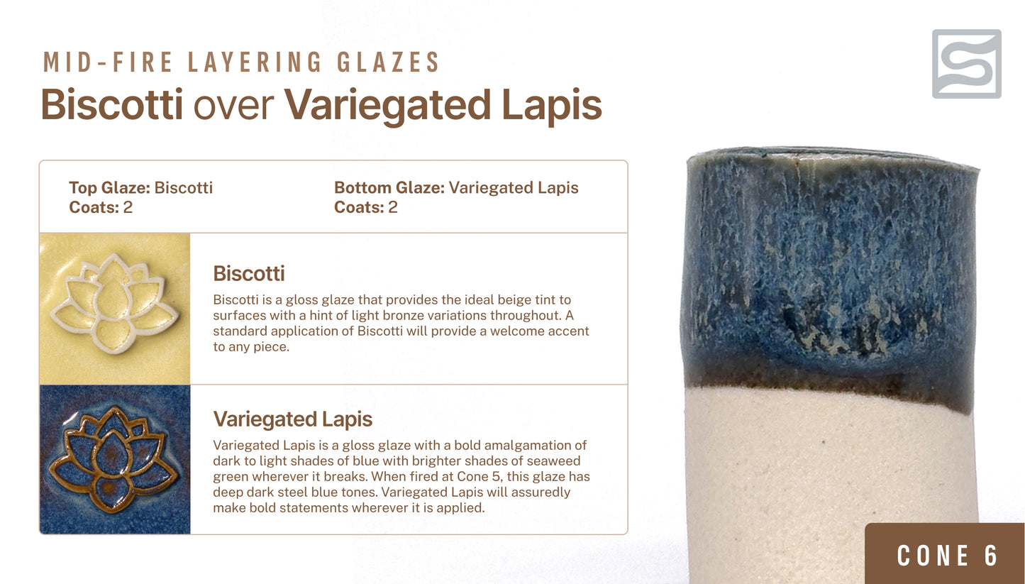 Speedball Mid Fire Glaze - Variegated Lapis