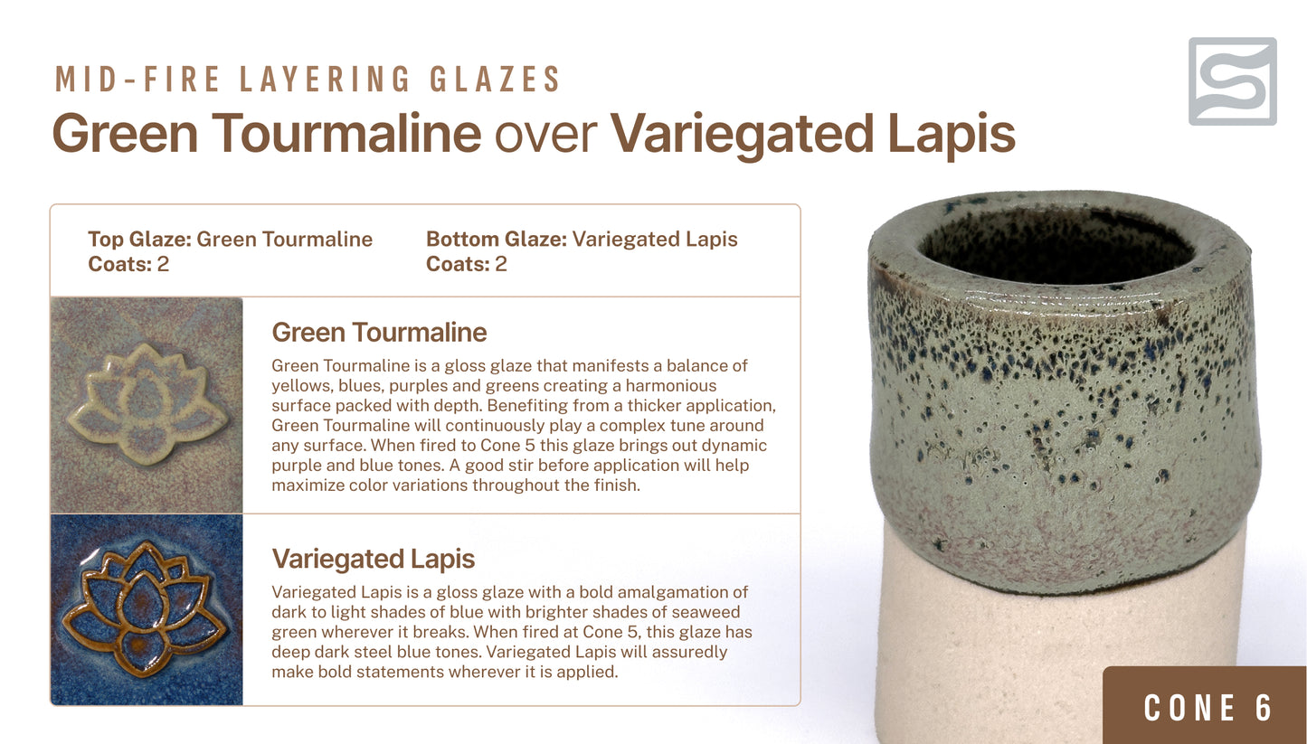Speedball Mid Fire Glaze - Variegated Lapis