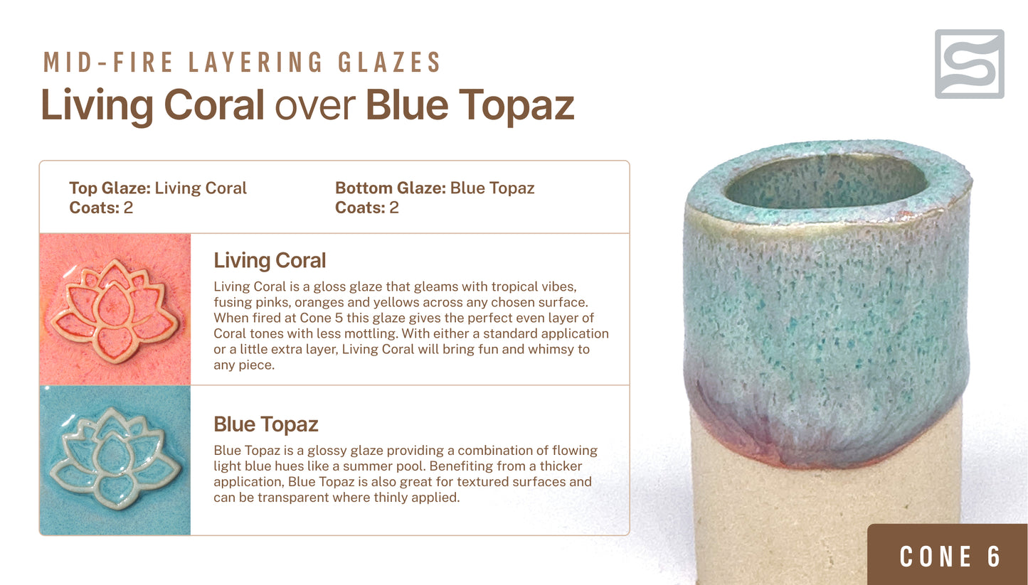 Speedball Mid Fire Glaze - Living Coral