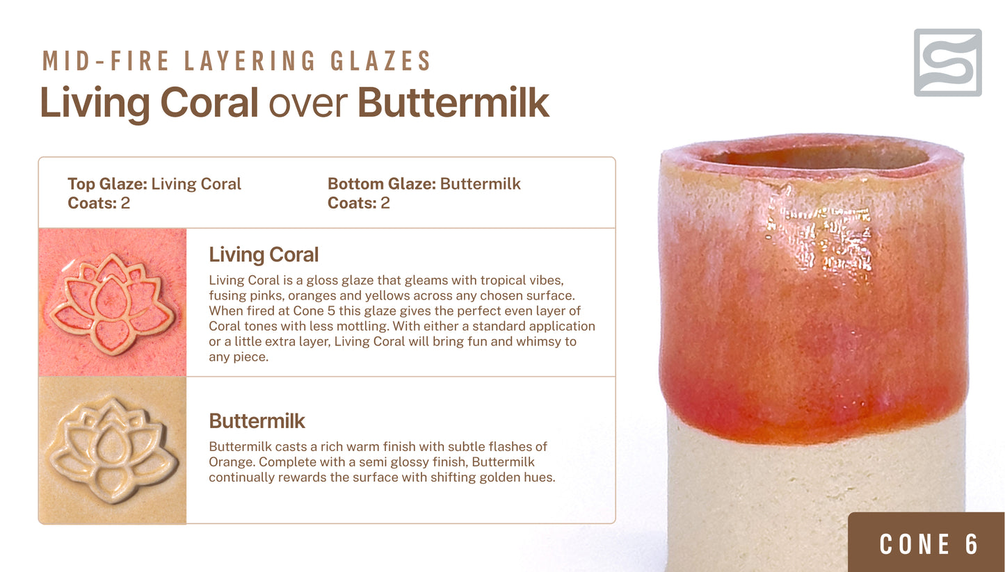 Speedball Mid Fire Glaze - Living Coral