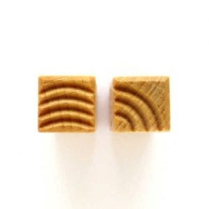 MKM Small Square Two Sided Stamp - Rainbow/Curve