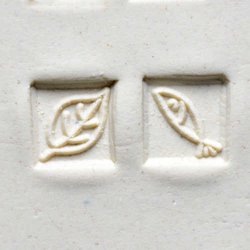 MKM Small Square Two Sided Stamp - Fish/Leaf