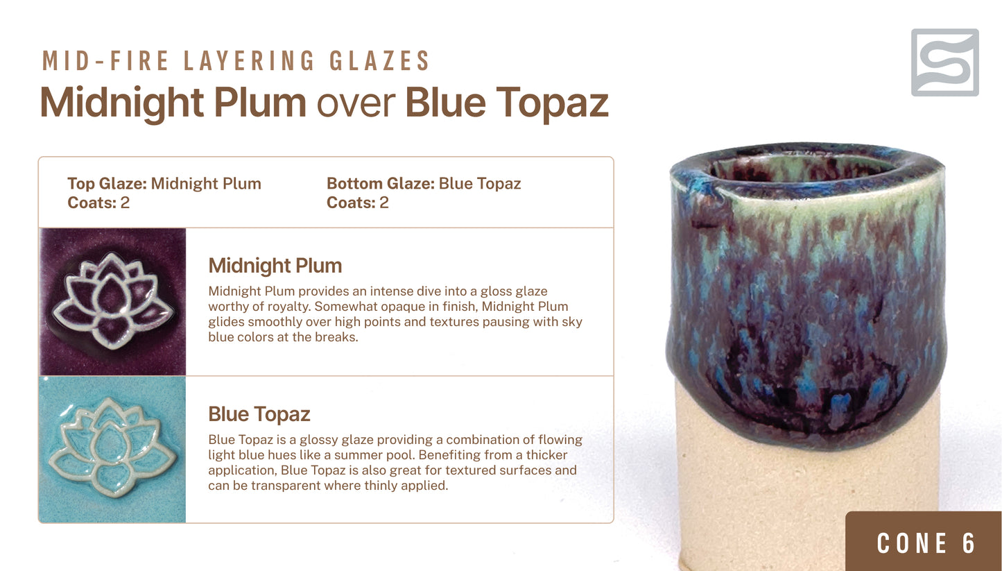 Speedball Mid Fire Glaze - Midnight Plum