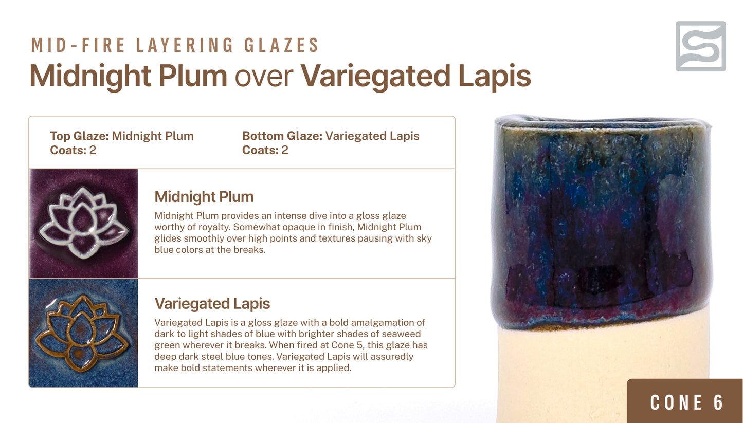Speedball Mid Fire Glaze - Midnight Plum