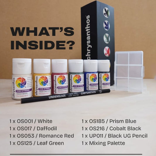 ערכת יסודות - Chrysanthos One Stroke Underglaze