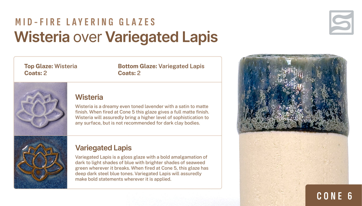 Speedball Mid Fire Glaze - Variegated Lapis
