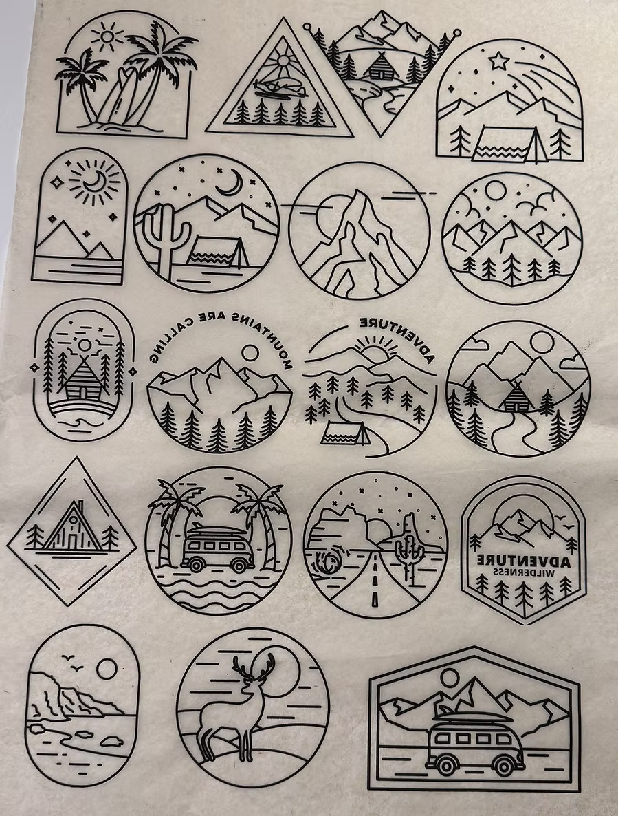 נייר העברה תחת זיגוג של קרמיקה - קולקציית הרפתקאות