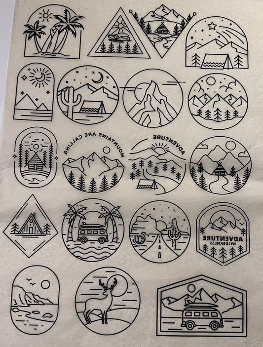 נייר העברה תחת זיגוג של קרמיקה - קולקציית הרפתקאות