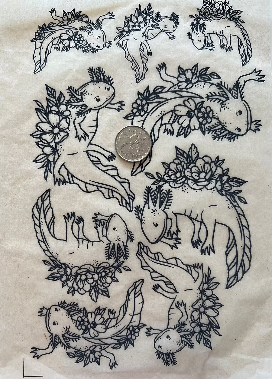 נייר העברה תחת זיגוג קרמי - אקסולוטל